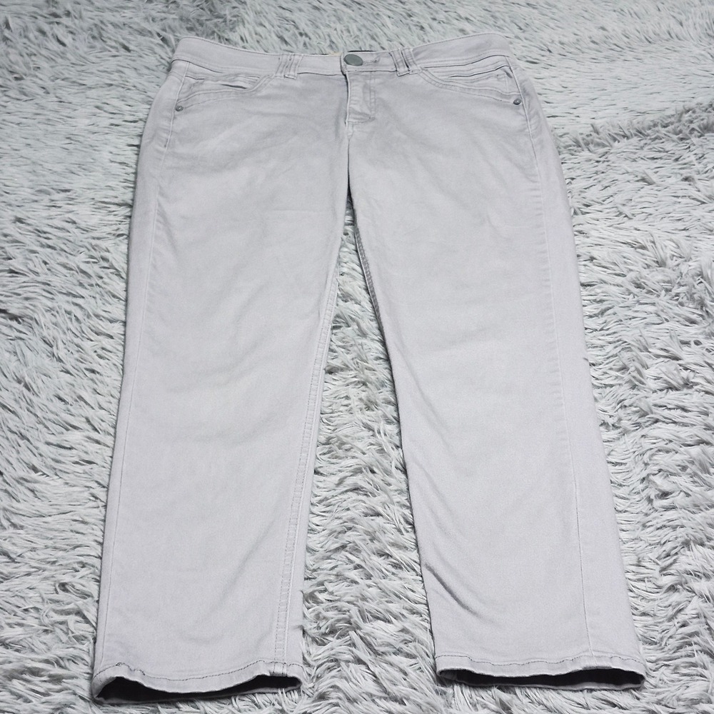Democracy Skinny Jeans Women 8 Ab Technology Gray Cotton Blend Mid Rise Ankle